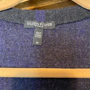 merino wool Eileen fisher cardigan grey